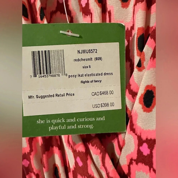 Kate Spade Posy Ikat Silk Dress - Small. New with tags!!! - Picture 8 of 11
